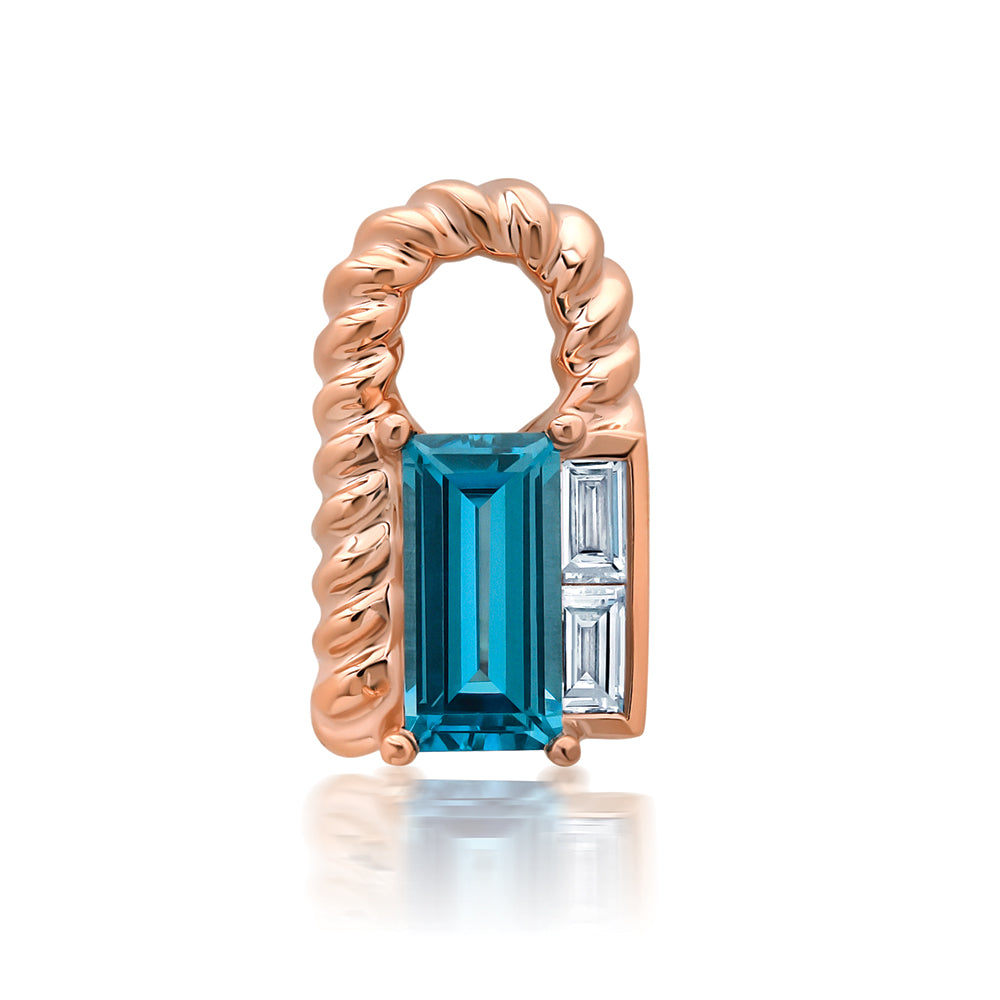 Chatham lab-grown spinel pendant in 14k rose gold, style CP5667RPA