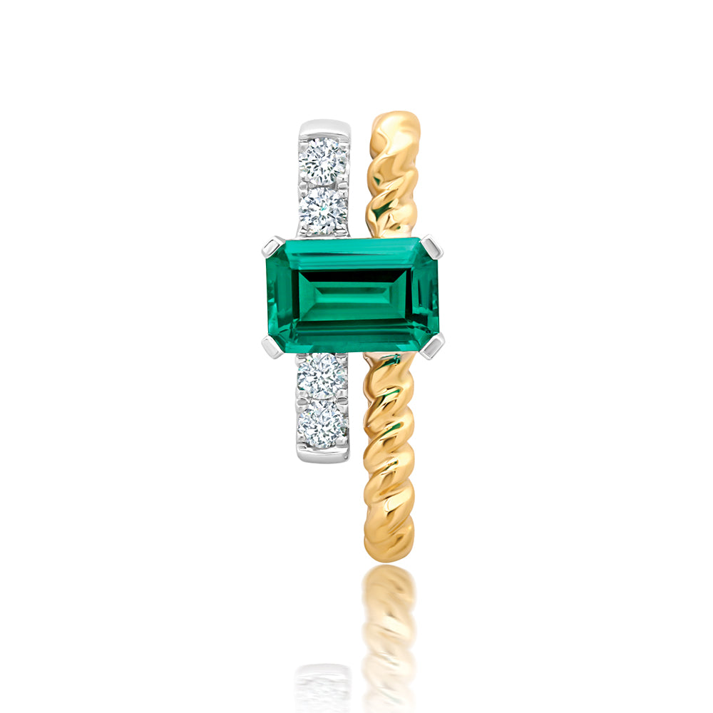 Chatham lab-grown emerald pendant, style CP5670YWEM
