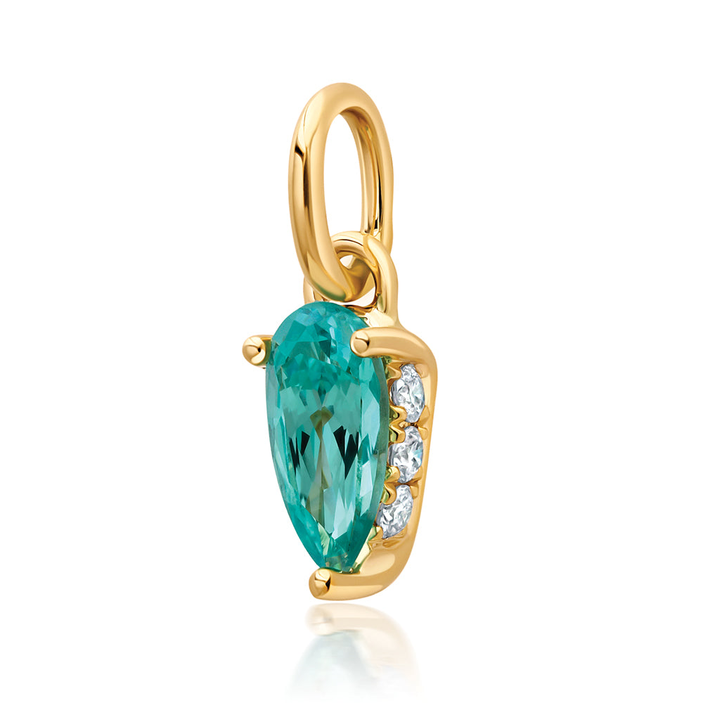 Chrysoberyl Pendant – Pear, 14K Yellow Gold, 8x4mm