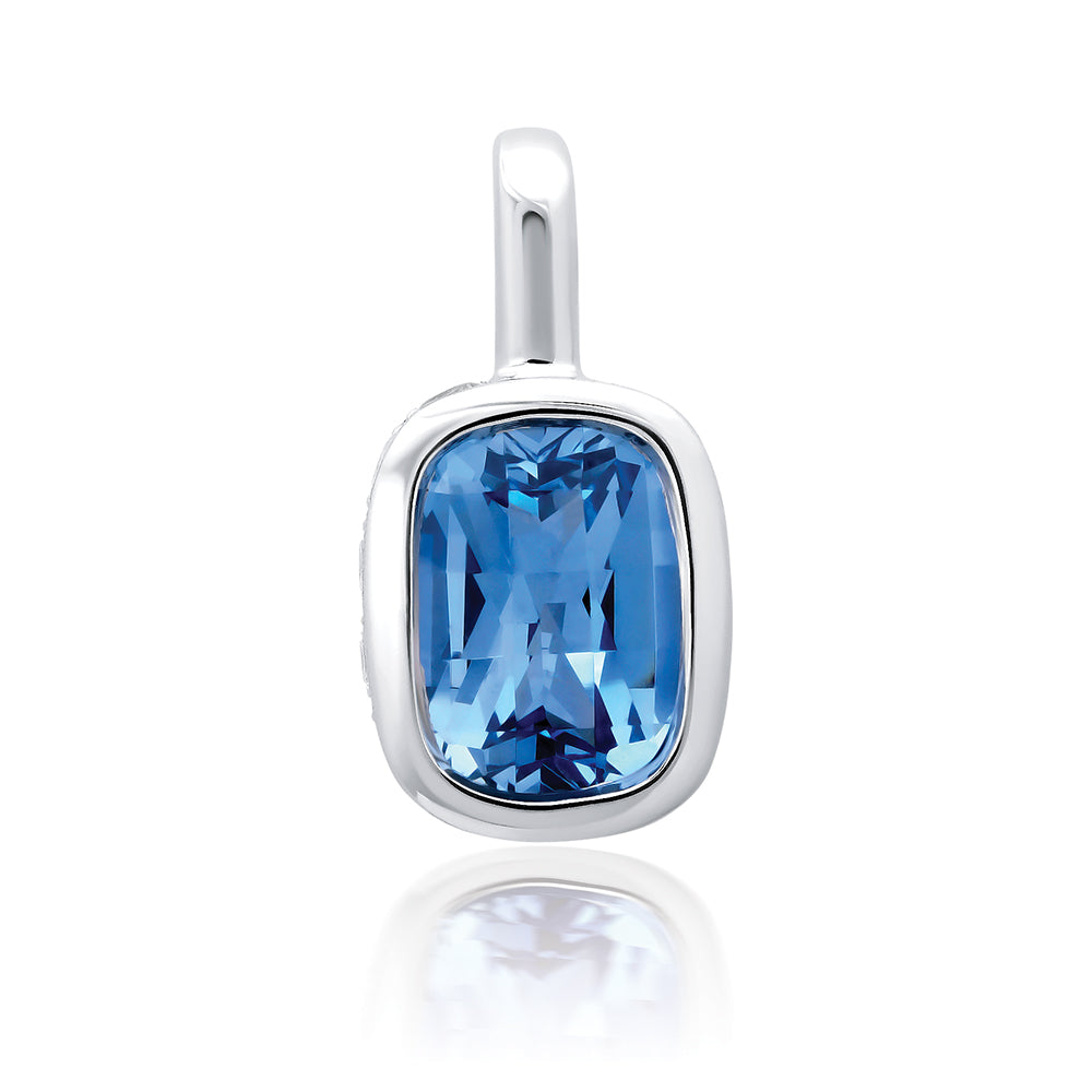 Chatham lab-grown aqua blue spinel pendant, style CP5679WAQ