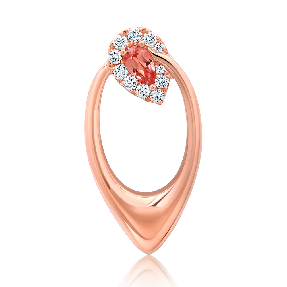 Chatham lab-grown champagne sapphire pendant, style CP5680RCS