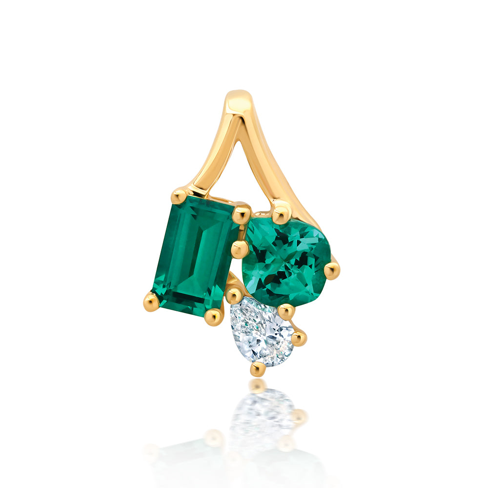 Chatham lab-grown emerald pendant, style CP5683YEM