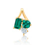 Chatham lab-grown emerald pendant, style CP5683YEM