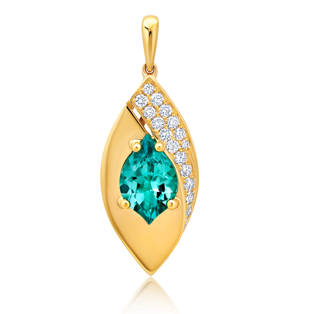 Chatham lab-grown chrysoberyl pendant, style CP5688YCH