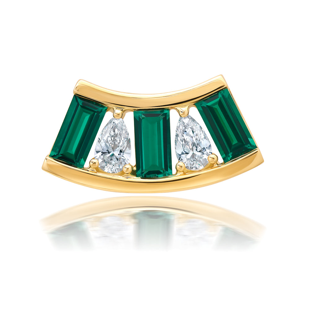 Chatham lab-grown emerald pendant, style CP5694YEM