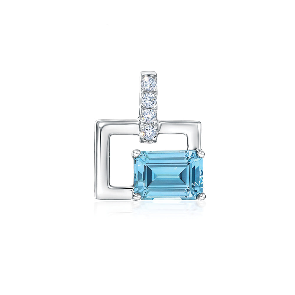 Aqua Blue Spinel Pendant