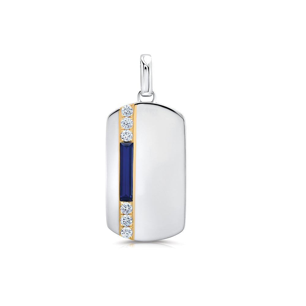 Men's Blue Sapphire Pendant