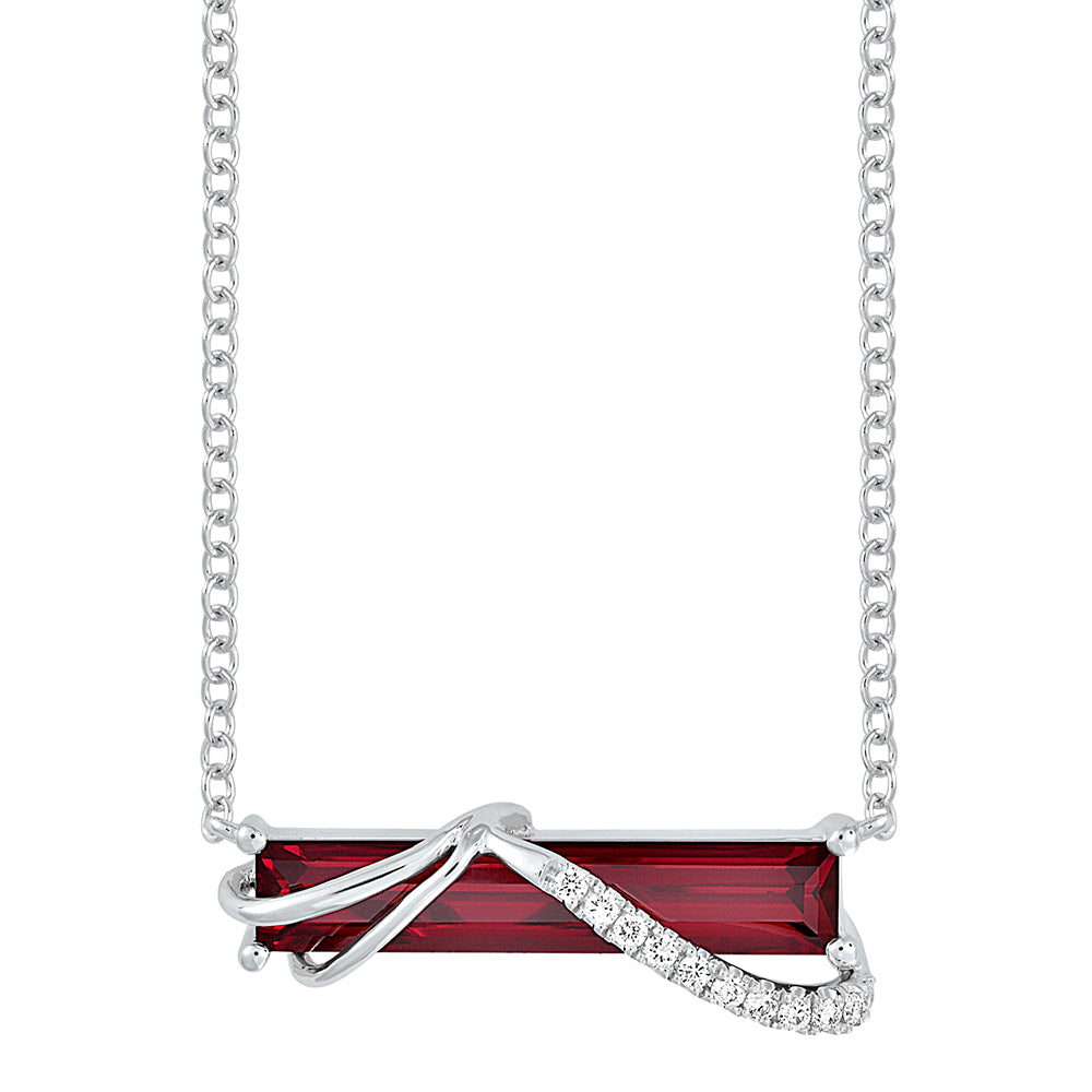 Chatham lab-grown ruby necklace, style CPN0014WRU