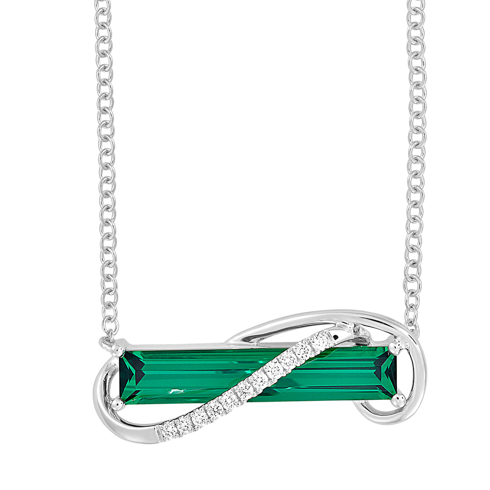 Chatham lab-grown emerald necklace, style CPN0018WEM