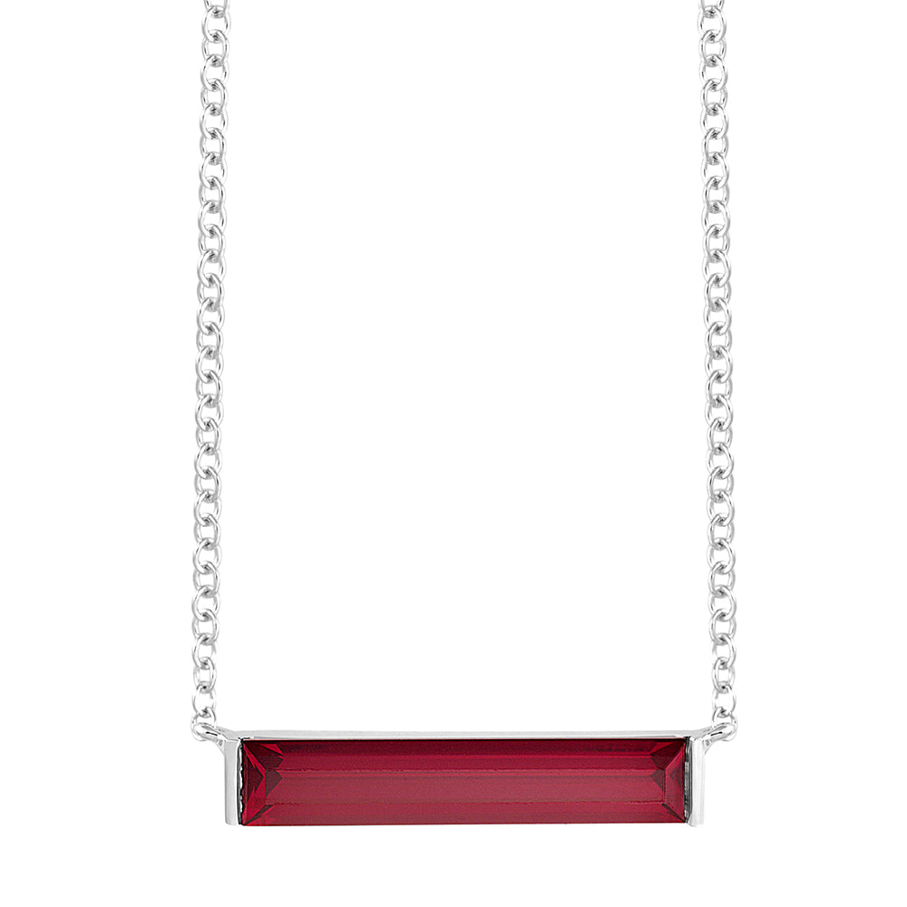 Chatham lab-grown ruby necklace, style CPN0023WRU