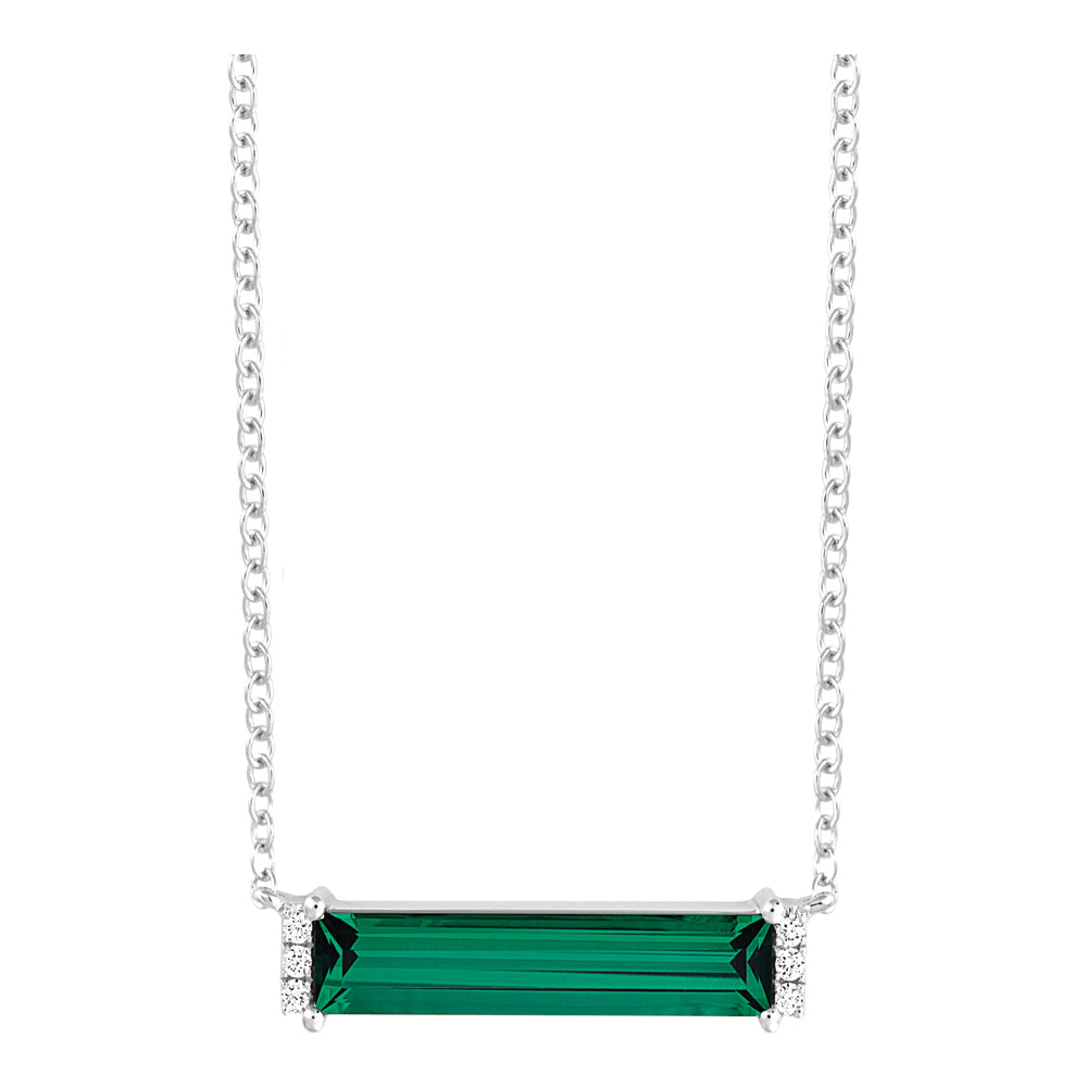 Chatham lab-grown emerald necklace, style CPN0024WEM