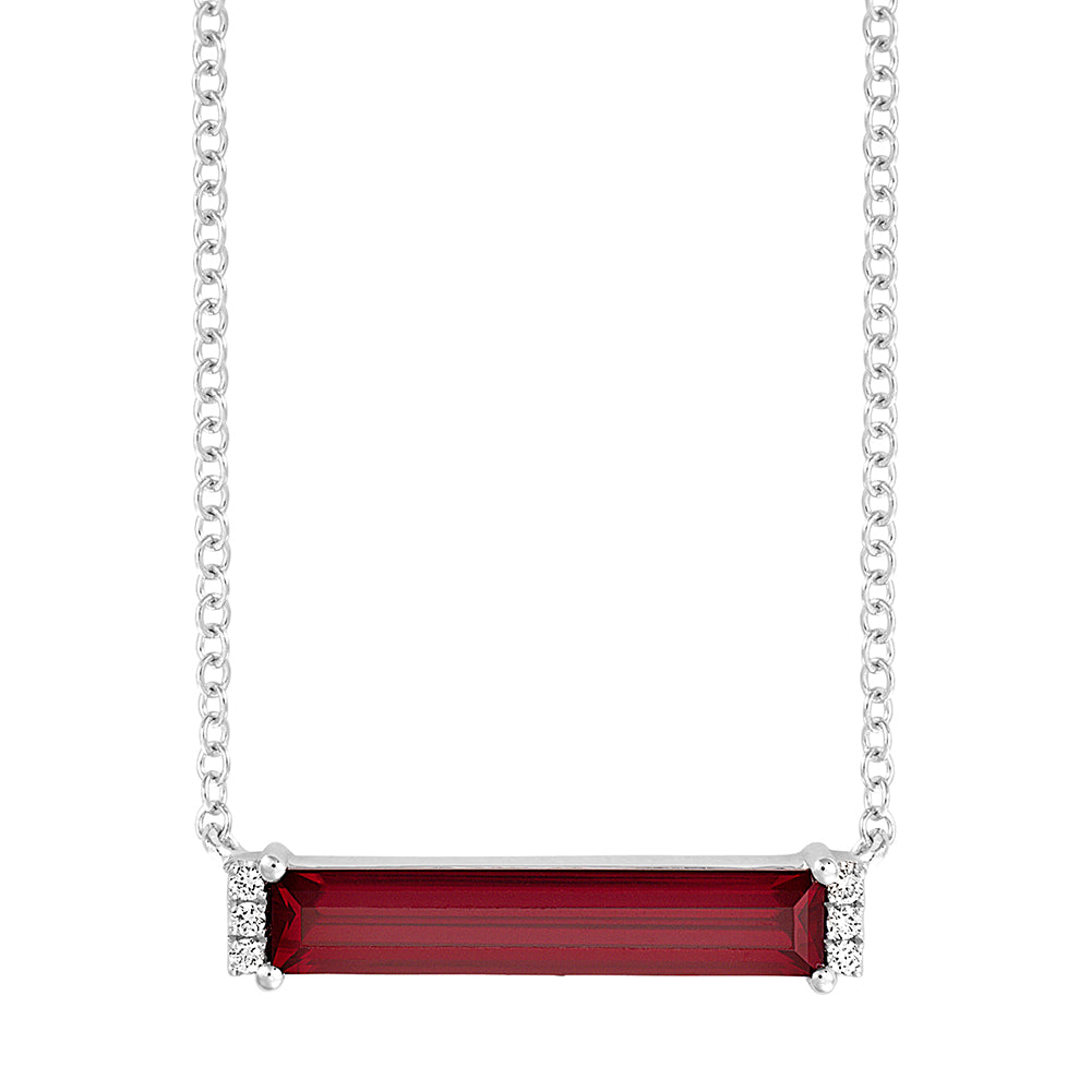 Chatham lab-grown ruby necklace, style CPN0024WRU