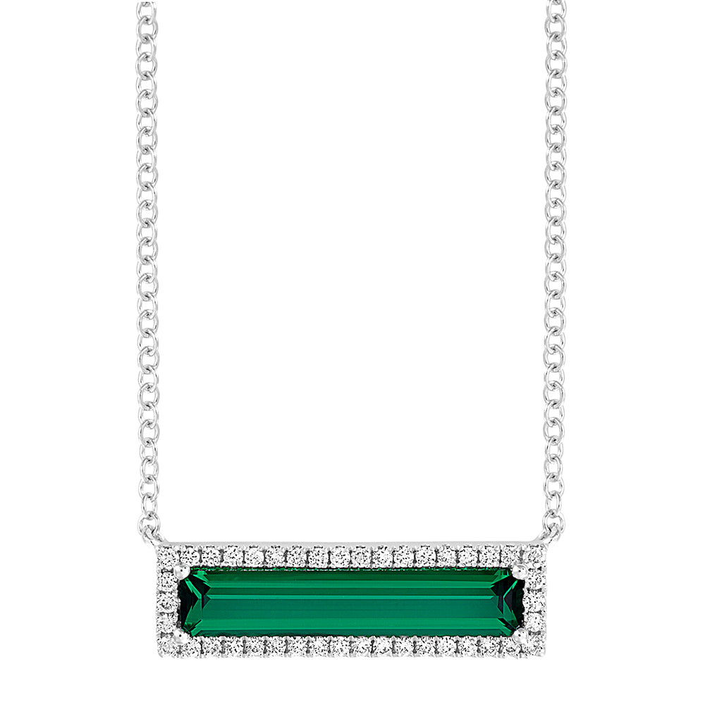 Chatham lab-grown emerald necklace, style CPN0025WEM