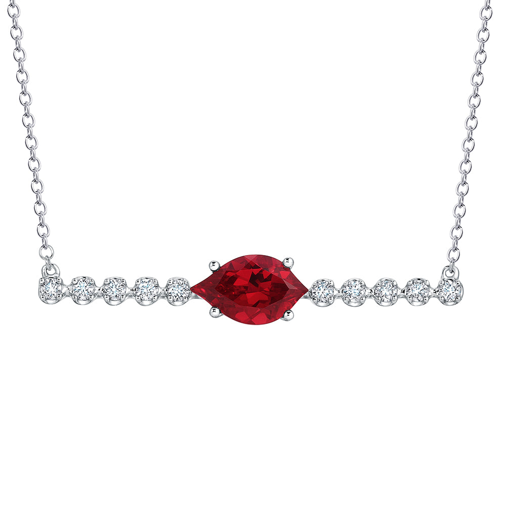 Chatham lab-grown ruby necklace, style CPN0036WRU