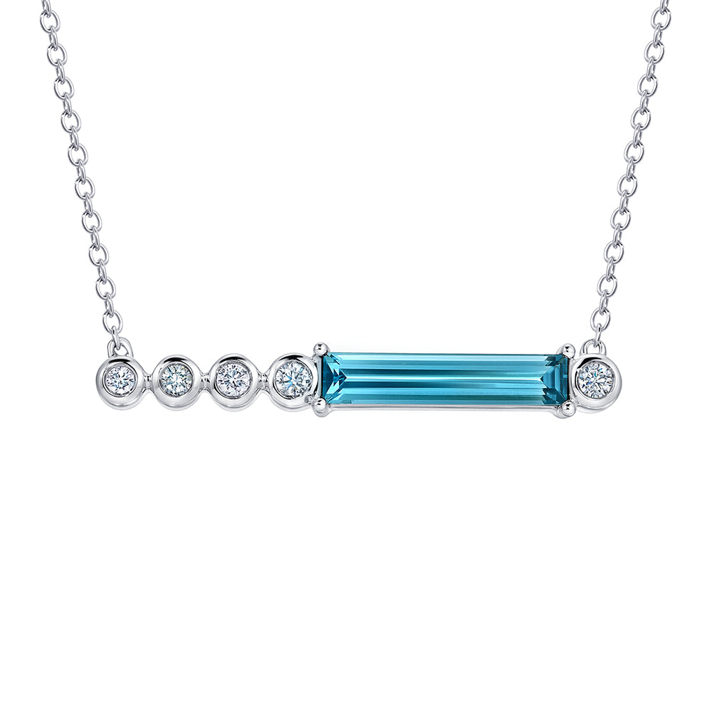 Chatham lab-grown spinel necklace, style CPN0039WPA