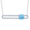 Aqua Blue Spinel Necklace