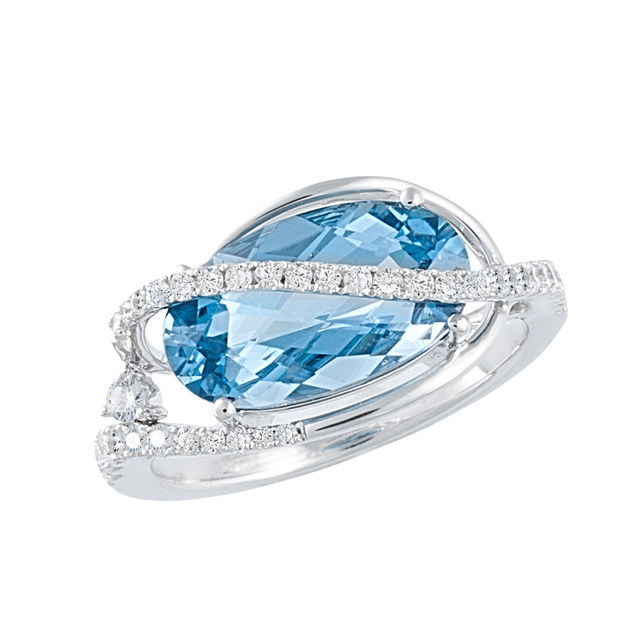 Aqua Blue Spinel Ring