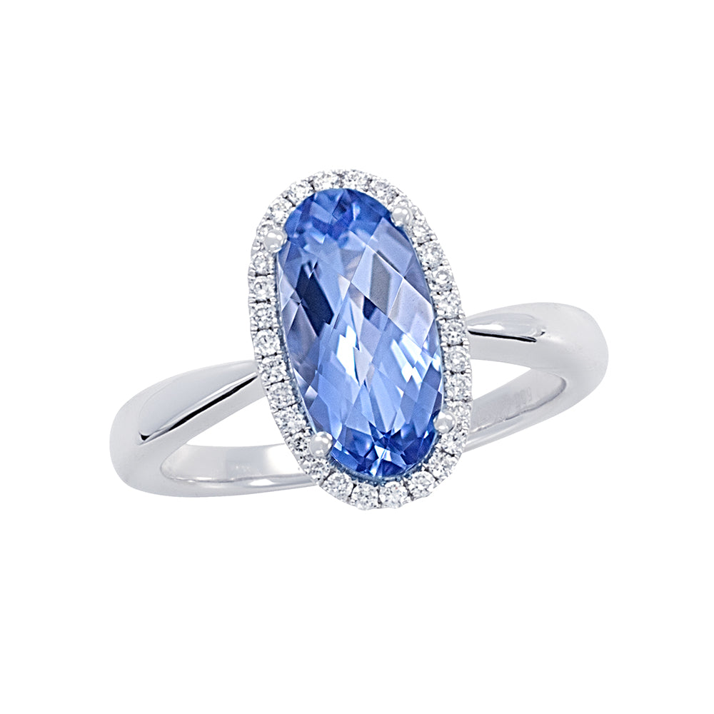 Chatham lab-grown aqua blue spinel ring, style CR10423WAQ