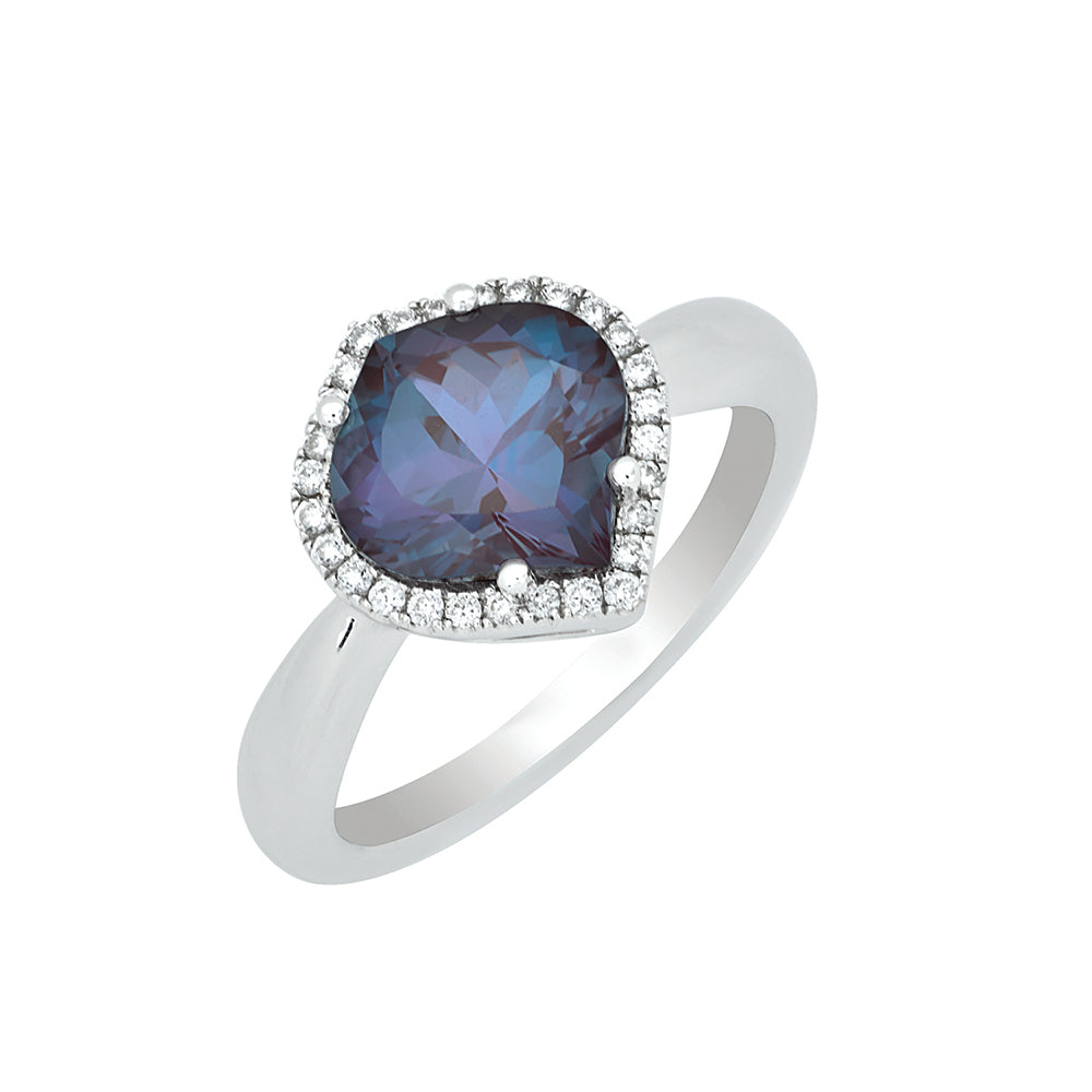 Chatham lab-grown alexandrite ring, style CR10425WAL