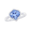 Aqua Blue Spinel Ring