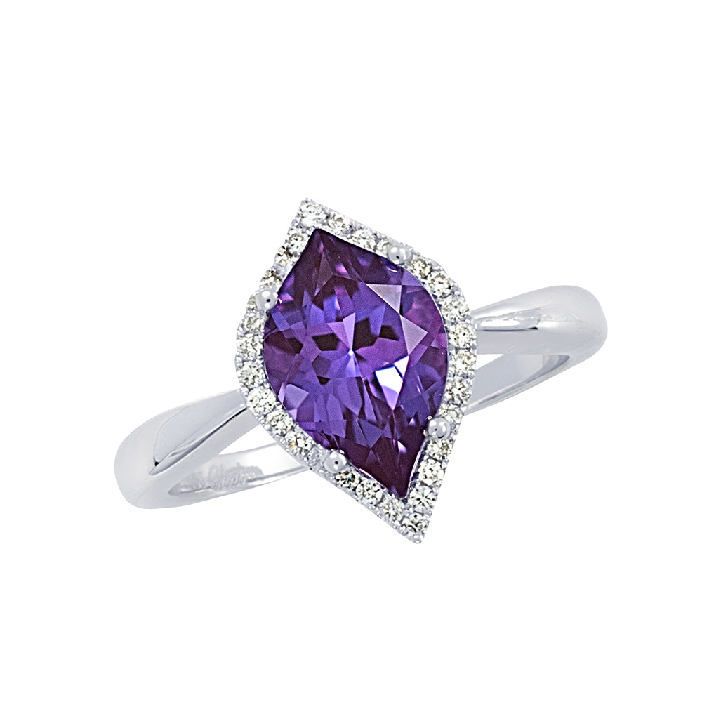 Chatham lab-grown alexandrite ring, style CR10426WAL