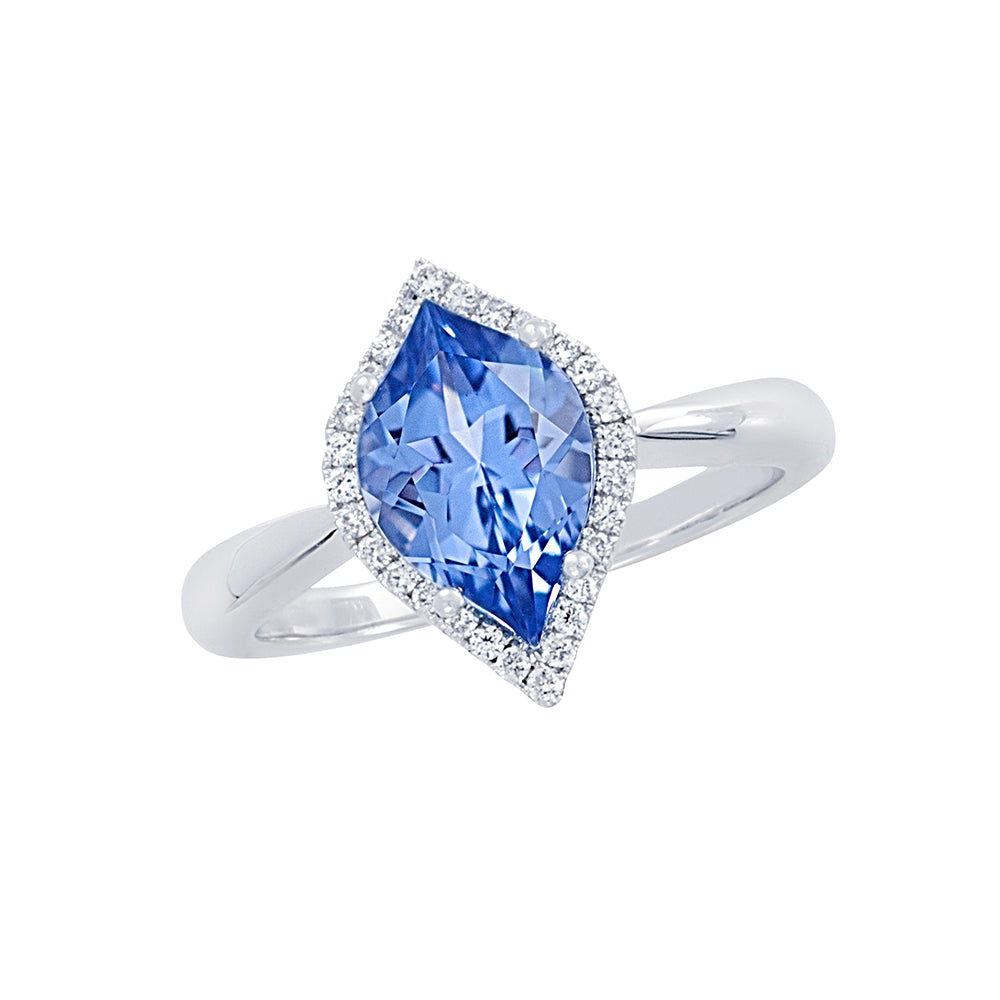 Chatham lab-grown aqua blue spinel ring, style CR10426WAQ