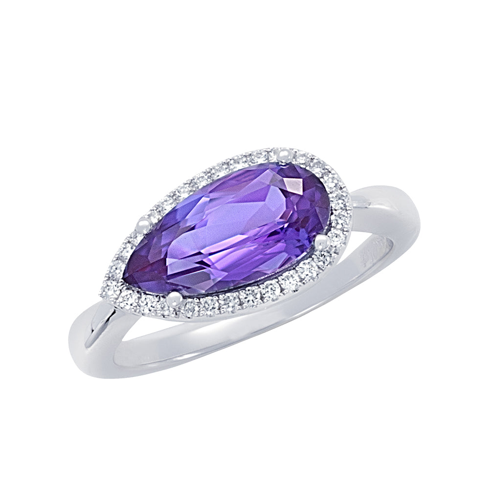 Chatham lab-grown alexandrite ring, style CR10427WAL