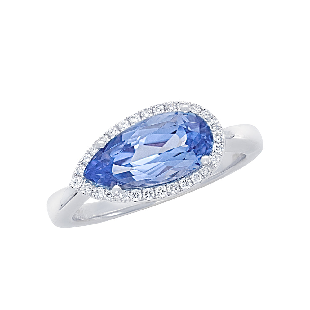 Chatham lab-grown aqua blue spinel ring, style CR10427WAQ