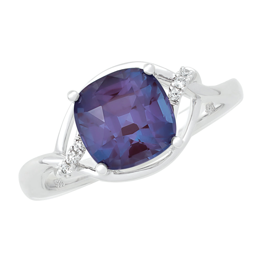 Chatham lab-grown alexandrite ring, style CR11739WAL