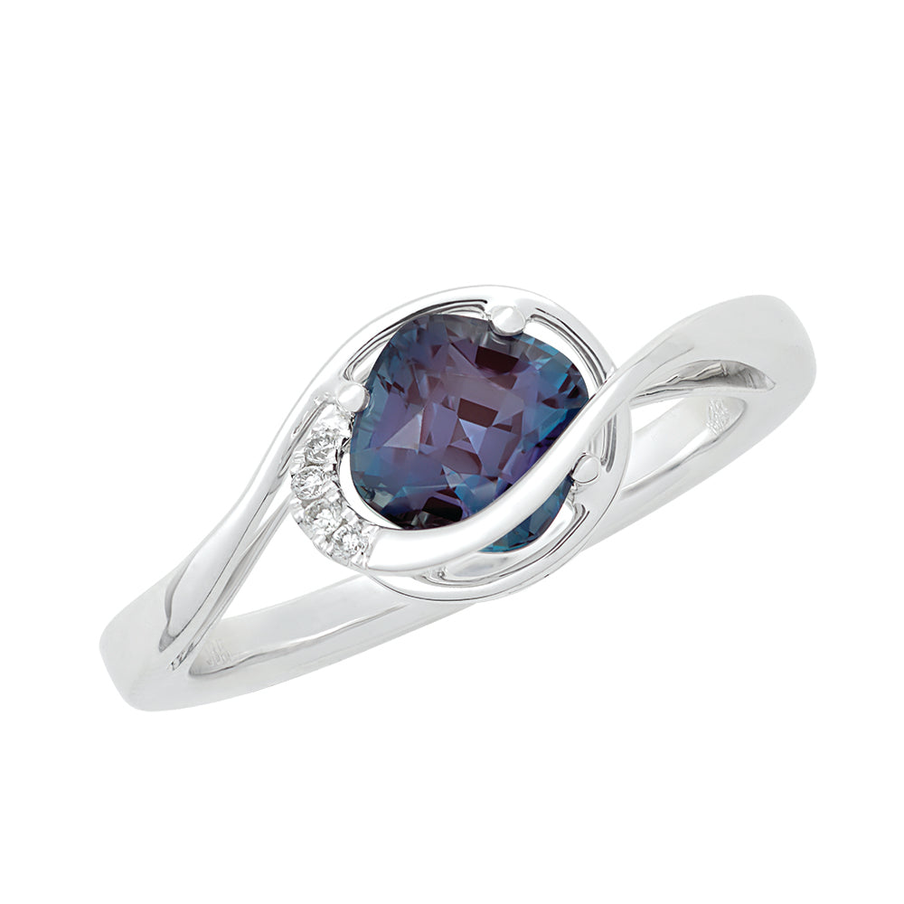 Chatham lab-grown alexandrite ring, style CR11745WAL