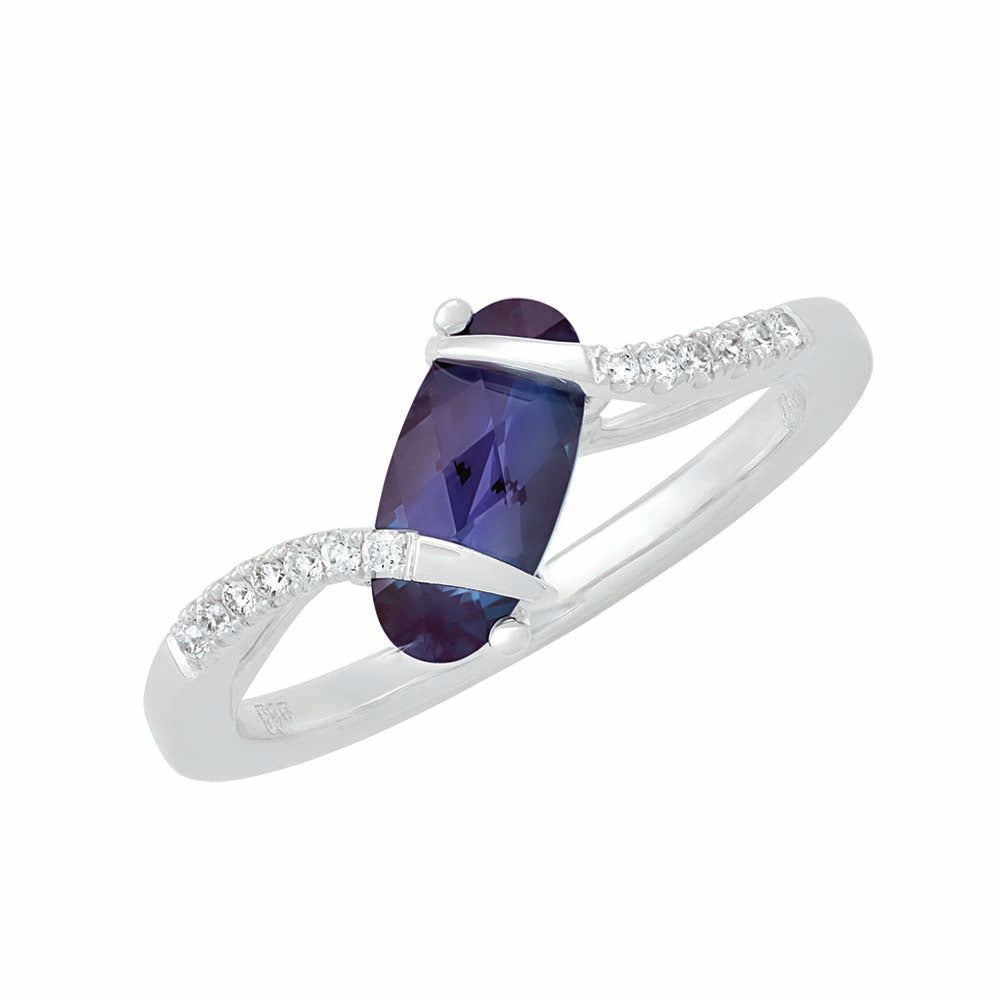 Chatham lab-grown alexandrite ring, style CR11771WAL