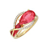 Lab Grown Padparadscha Ring
