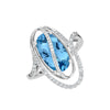 Aqua Blue Spinel Ring