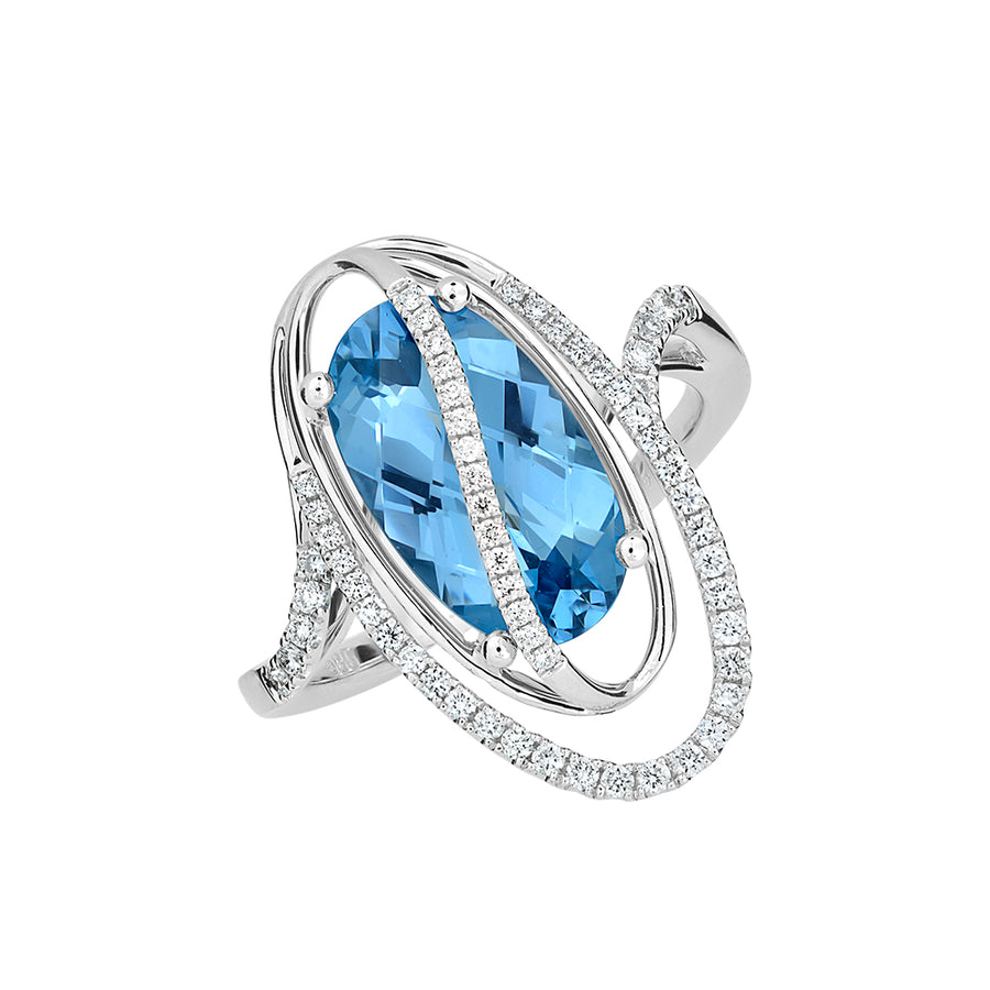 Aqua Blue Spinel Ring