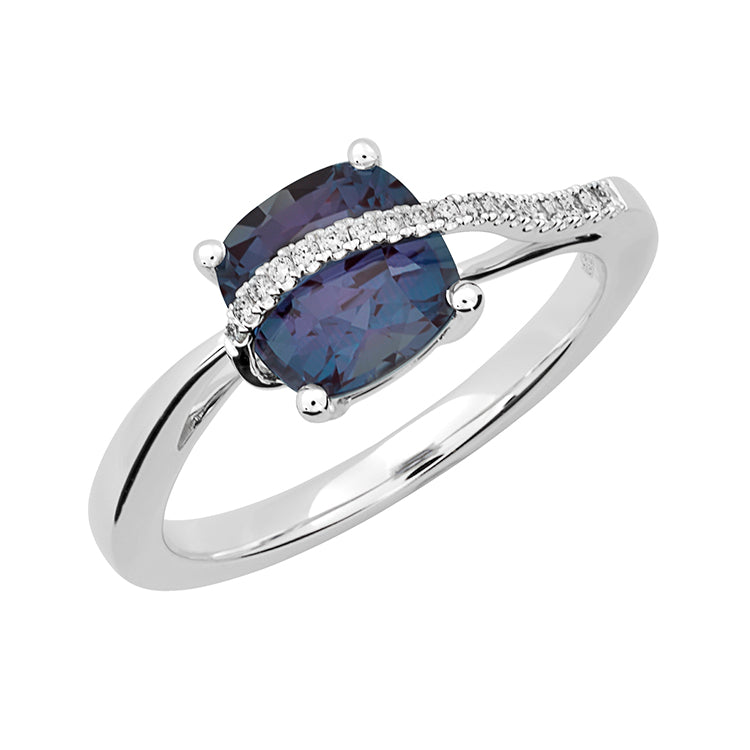 Chatham lab-grown alexandrite ring, style CR12379WAL
