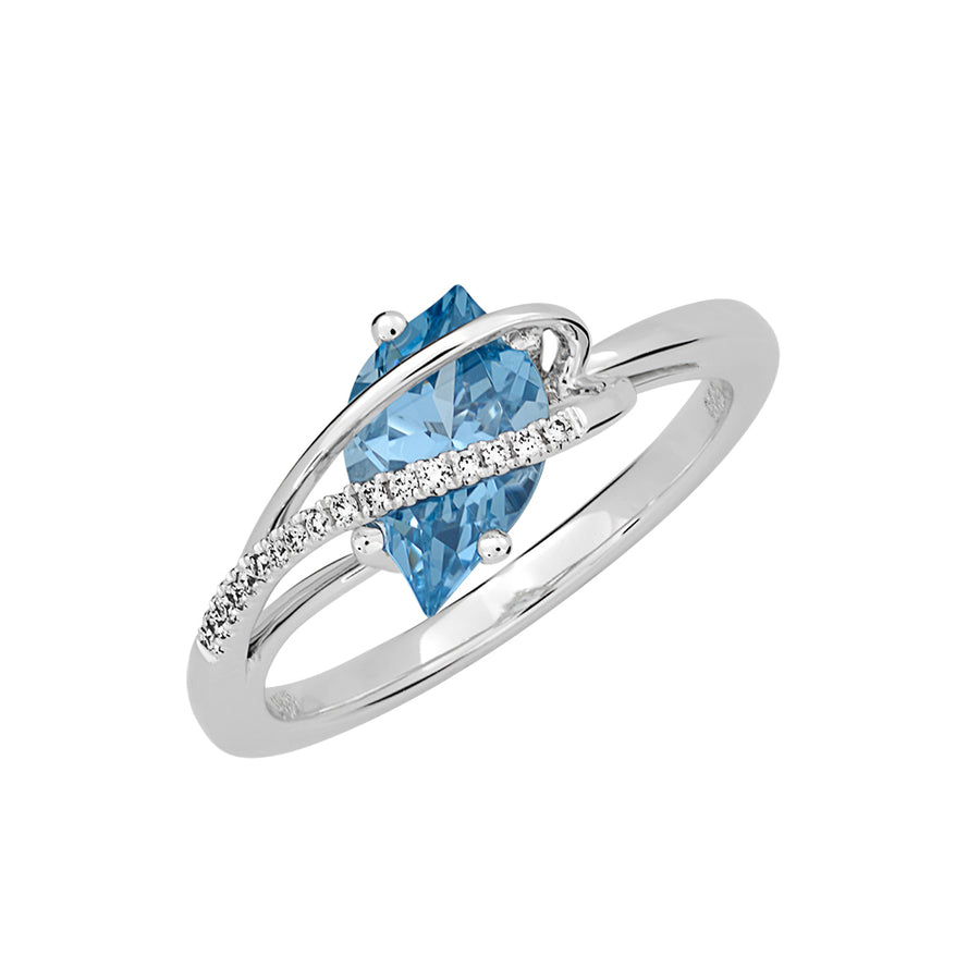 Aqua Blue Spinel Ring