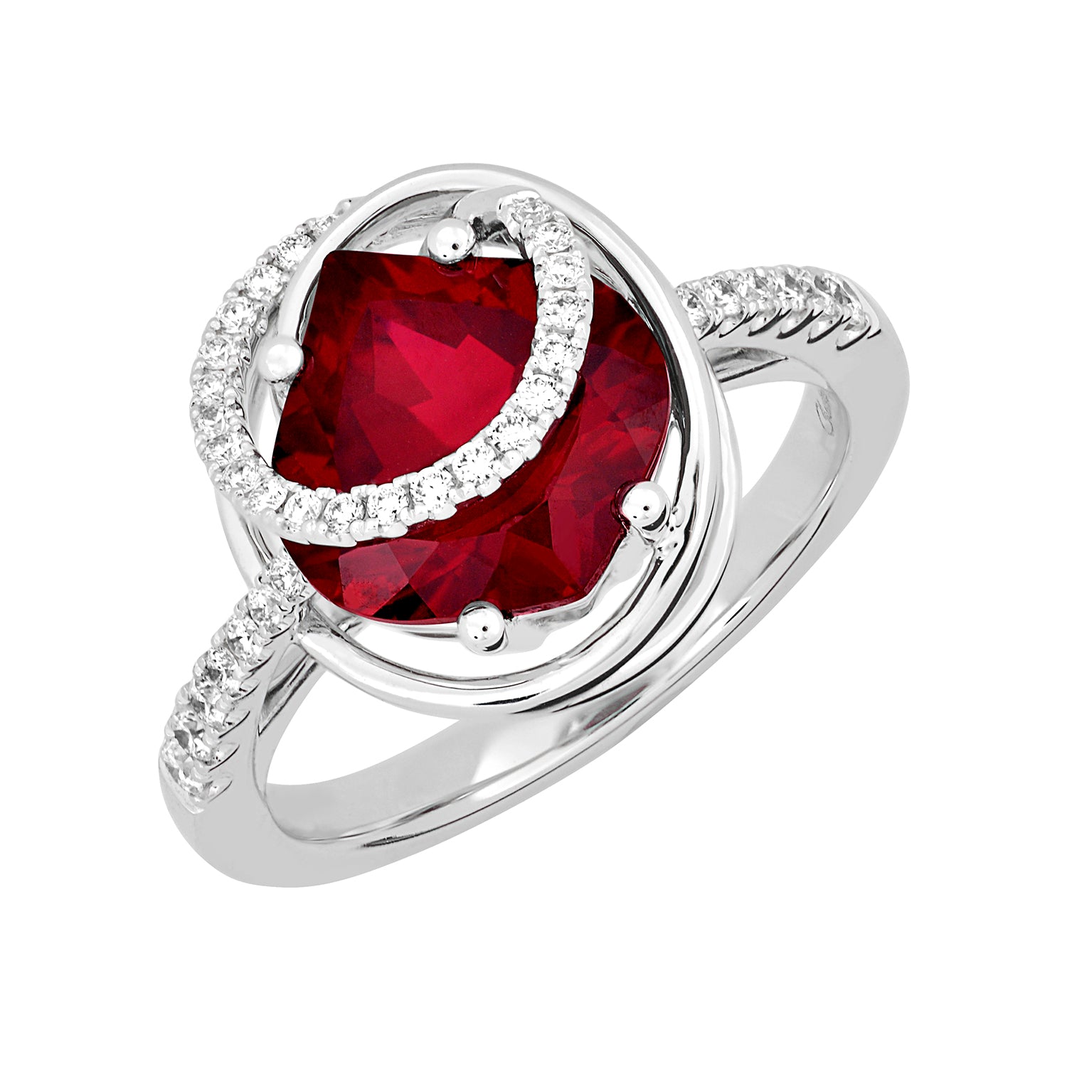 Chatham lab-grown ruby ring, style CR13108WRU