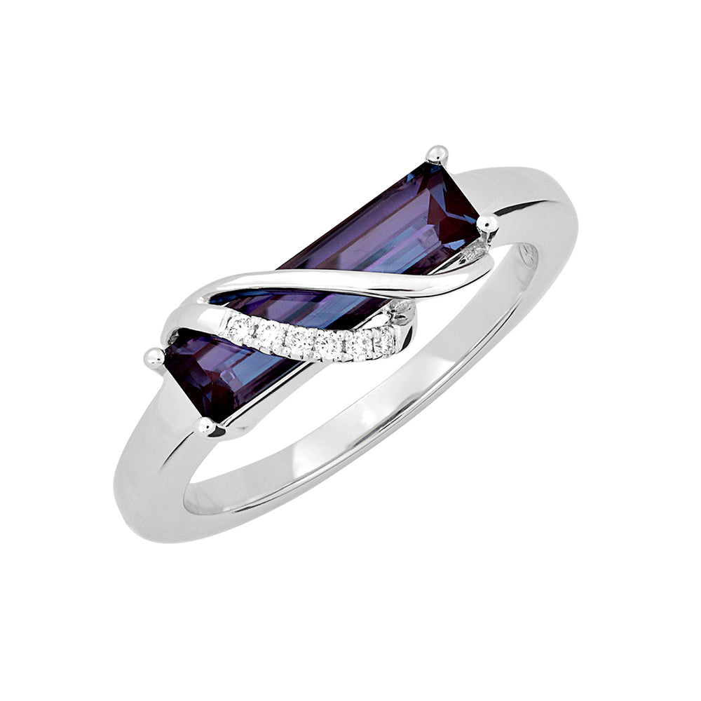 Chatham lab-grown alexandrite ring, style CR13112WAL