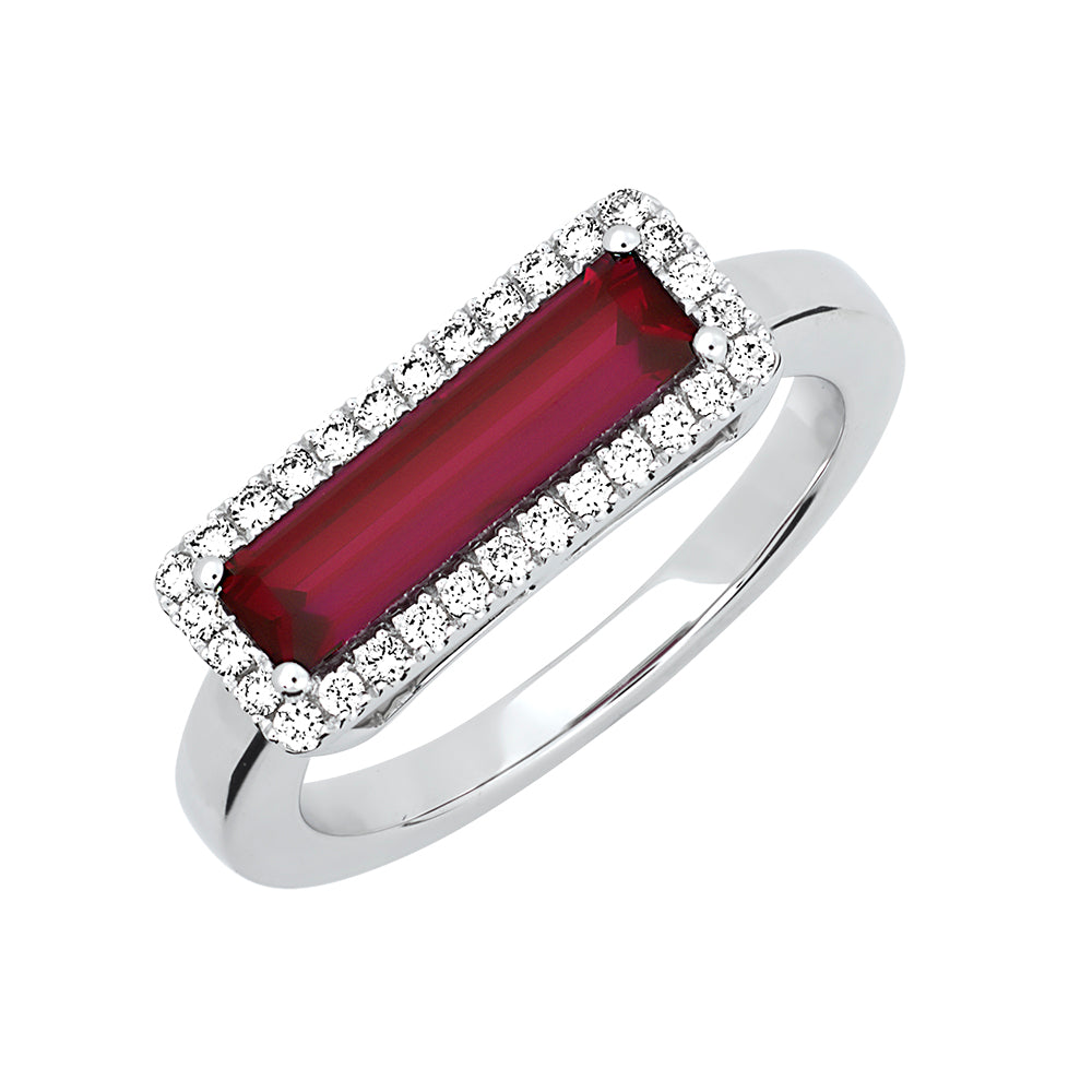 Chatham lab-grown ruby ring, style CR13127WRU