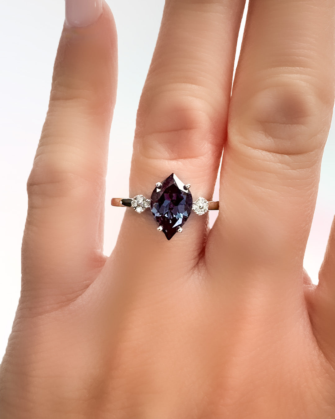 【17号】CTHY LUXURY MATERIAL ALL STONE RING Lab-Grown Alexandrite Ring (CR14573WAL) | Chatham – Chatham Inc.