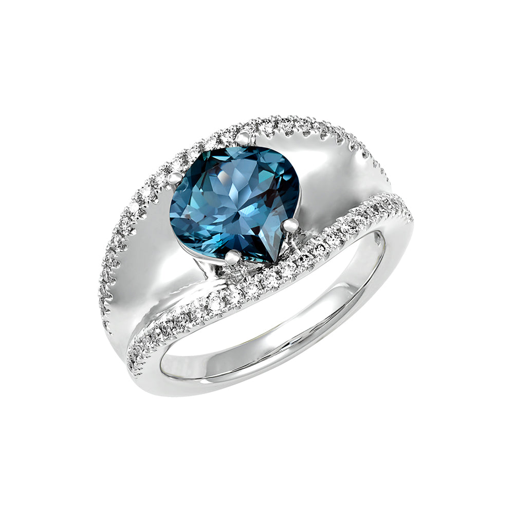 Chatham lab-grown alexandrite ring, style CR14576WAL