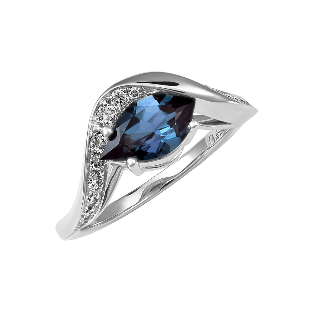 Chatham lab-grown alexandrite ring, style CR14868WAL