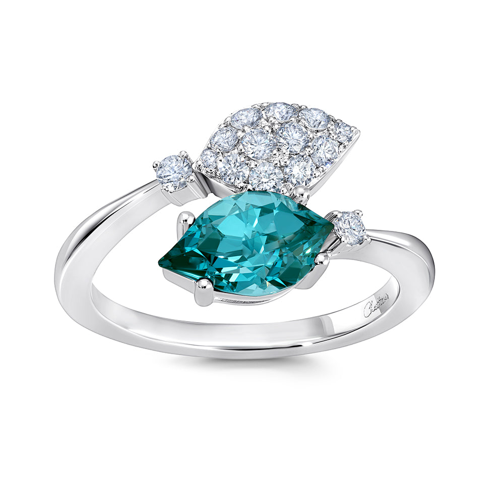 Chatham lab-grown spinel ring, style CR14972WPA