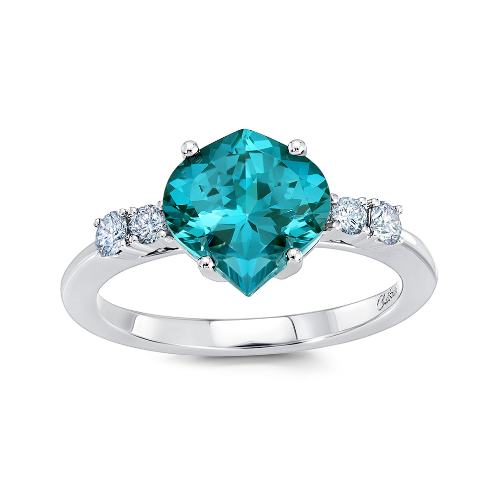 Chatham lab-grown spinel ring, style CR14974WPA
