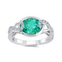 Chatham lab-grown chrysoberyl ring, style CR14976WCH