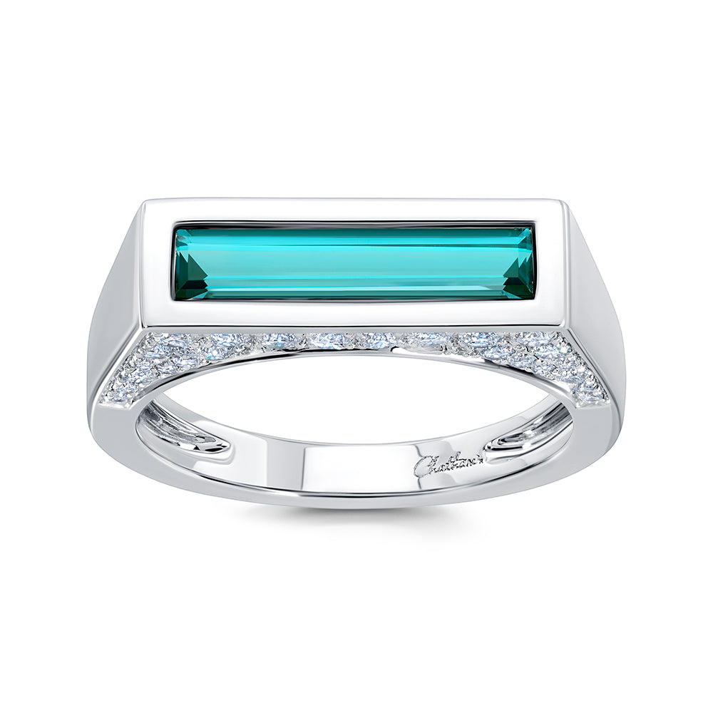 Chatham lab-grown spinel ring, style CR14982WPA