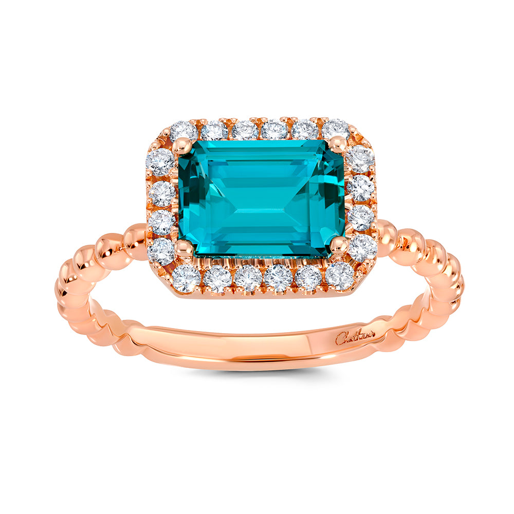 Chatham lab-grown spinel ring, style CR14987RPA