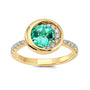 Chatham lab-grown chrysoberyl ring, style CR14988YCH