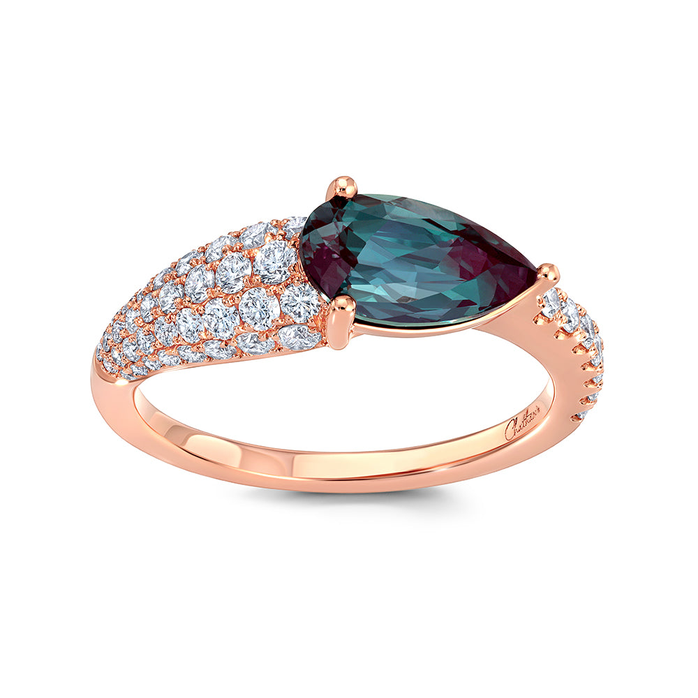 Chatham lab-grown alexandrite ring, style CR14991RAL