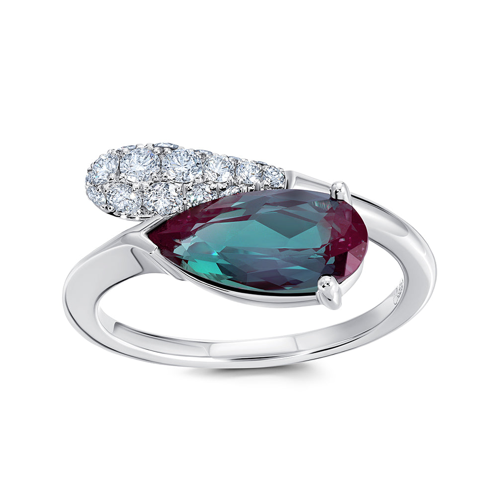 Chatham lab-grown alexandrite ring, style CR14992WAL